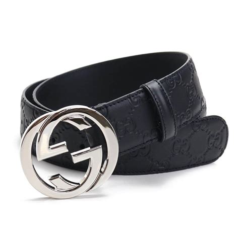 gucci belt 21228209590032|Men's Black Gucci Signature Leather Belt .